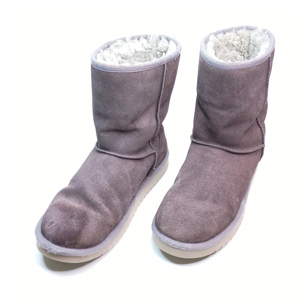Koolaburra by UGG Womens Short Rabbit Grey Suede‎ Faux Fur Boots Size 9 1017090